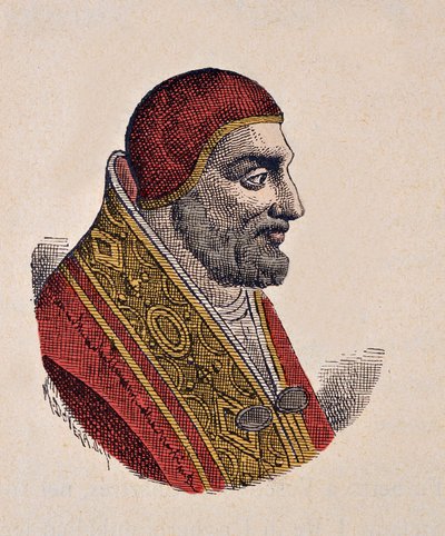 Portrait of Pope Jean XIX (1024-1032) by Italian School