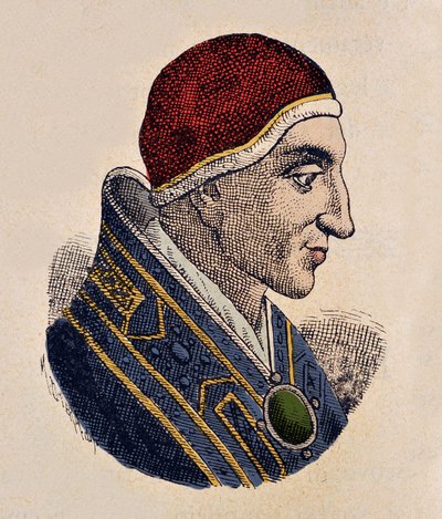 Portrait of Pope John XV (985-996) by Italian School