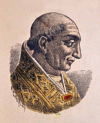Portrait of Pope Lando (913-914) by Italian School