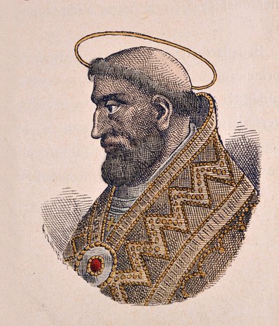Portrait of Pope Leo II (682-683) by Italian School