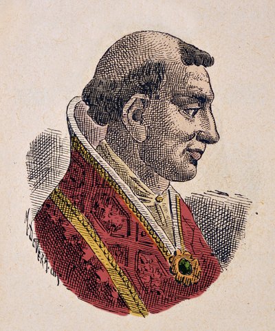 Portrait of Pope Leo VI (928-929) by Italian School