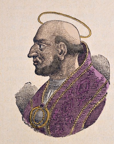 Portrait of Pope Martin I (649-655) by Italian School