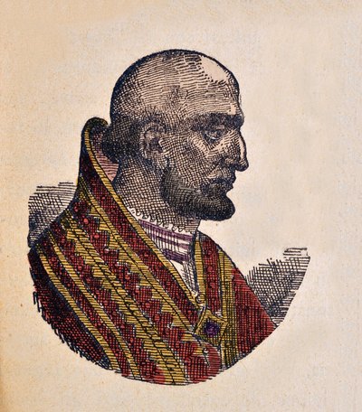 Portrait of Pope Theodore I (642-649) by Italian School