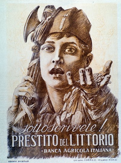 Fascist Propaganda Poster for the Littorio Loan by Italian School