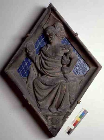 Prudence, relief tile from the Campanile by Italian School