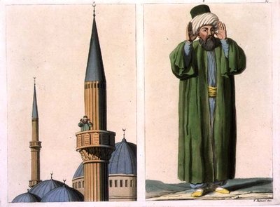 Public Muezzin and detail, plate 37 from Part III, Volume I of 