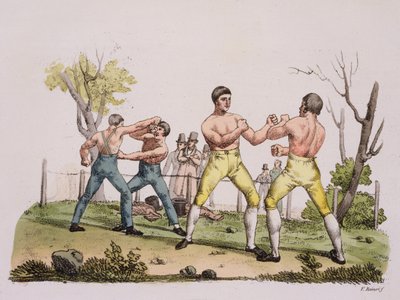 Pugilists, plate 31 from The History of the Nations by Italian School