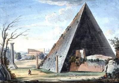 Pyramid tomb of Caius Cestus by Italian School