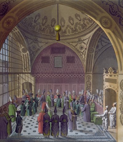 Reception of the Western Ambassadors by the Grand Vizier of the Sultan in Constantinople, c.1820 by Italian School