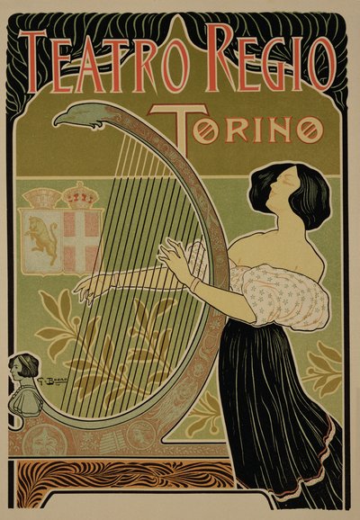 Reproduction of a Poster Advertising the Theatre Royal, Turin by Italian School