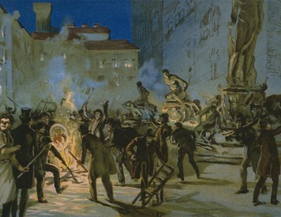 Revolution in Florence, 27th April 1859 by Italian School