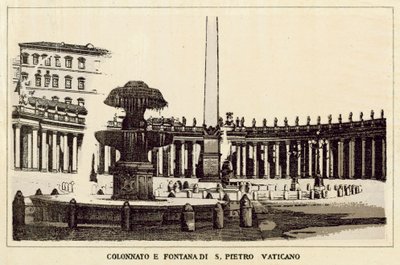 Rome: Colonnade and Fountain of St. Peter