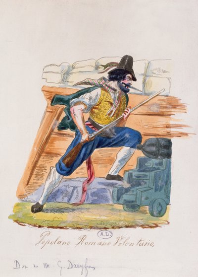 Roman Popular Volunteer of the 1848 Insurrection in Rome by Italian School