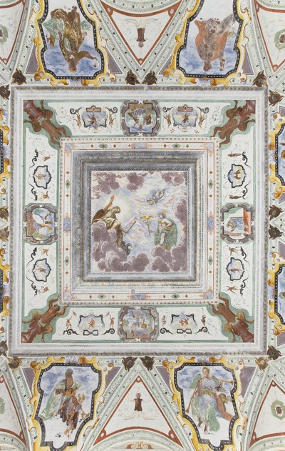 Room of Jupiter and Mercury: Jupiter, Mercury and Cupid, surrounded by the four seasons by Italian School