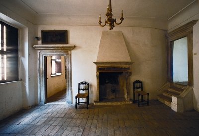 Room with Fireplace in the Birth House of Raphael by Italian School