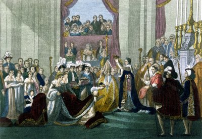 Sacred Emperor Napoleon I and Coronation of Empress Josephine in Our Lady on December 2 by Italian School