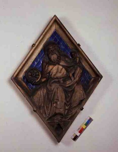 Saturn, relief tile from the Campanile by Italian School