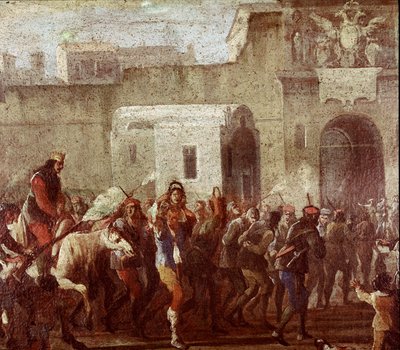 Scene of Punishment of Thieves at the Time of Masaniello (detail) by Italian School