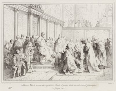 Sebastiano Veniero Honored by Turkish Merchants on the Day of His Election to the Principality by Italian School