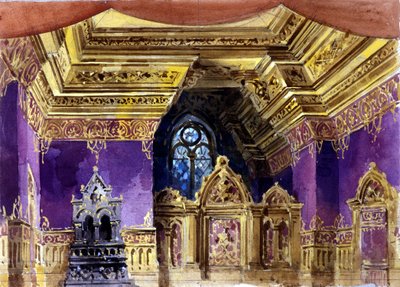 Set Design for the Opera "Lucrezia Borgia" by Gaetano Donizetti, Milan by Italian School