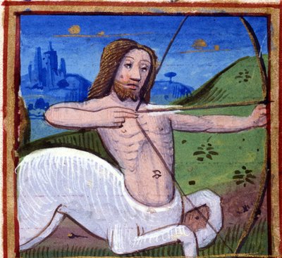 Sign of Sagittarius. Italian Horoscope, mid-15th century by Italian School
