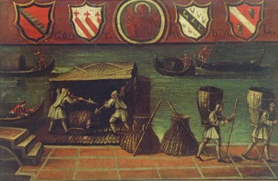 Sign of the Venetian Coal Porters Guild by Italian School