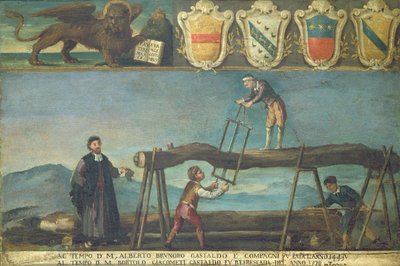 Sign of the Venetian Saw Mill Workers Guild, 1445 by Italian School