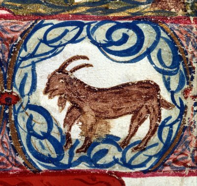Sign of the capricorn. Italian horoscope dating from the mid-15th century. by Italian School