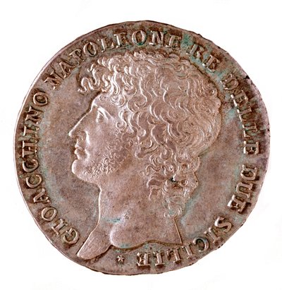 Silver Coin from Naples: Joachim Murat, King of Naples by Italian School