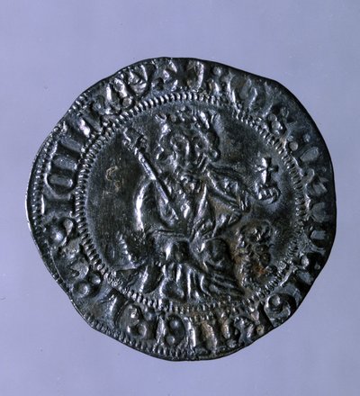 Silver coin struck at the time of King of Naples Robert I of Anjou (1275-1343) by Italian School