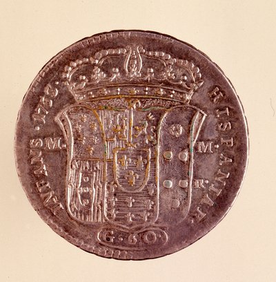 Silver Piastra from Naples: Reign of Charles III of Spain by Italian School
