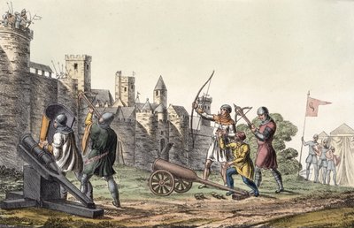 Soldiers and Artillery of the 15th Century, plate 16 from The History of the Nations by Italian School