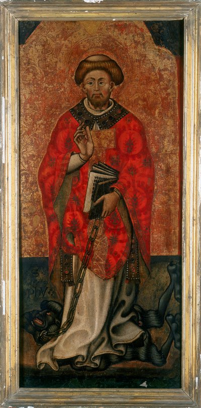St. Philip stepping on a demon by Italian School