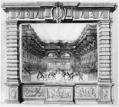 Stage Design by Giacomo Torelli (1608-78) for la Finta Pazza Performed in 1645 at Theatre Petit Bourbon in Paris, 1654 by Italian School