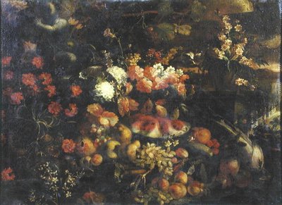 Still Life with Fruit and Putti by Italian School
