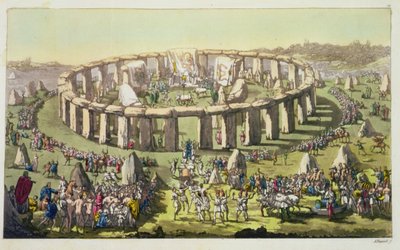 Stonehenge, or a Circular Temple of the Druids, plate 19 from The History of the Nations by Italian School