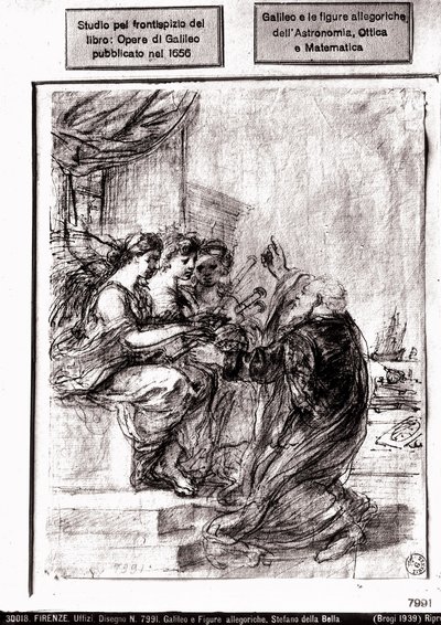 Study for the Titlepage of Galileos Collected Works by Italian School