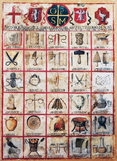 Symbols of Arts and Crafts of City of Orvieto by Italian School
