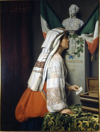 The 1870 plebiscite. On this occasion the Italians voted for Italian unity. Museo del Risorgimento. Milan by Italian School