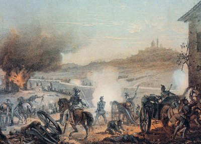 The Battle of Castelfidardo (Battle of the Expedition of the Thousand) 18 September 1860 - Risorgimento (Italian unification) by Italian School