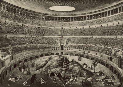 The Coliseum, The Great Wild Beast Chase by Italian School