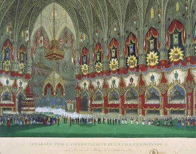 The Coronation of Ferdinand I in Milan Cathedral, 6th September 1838 by Italian School