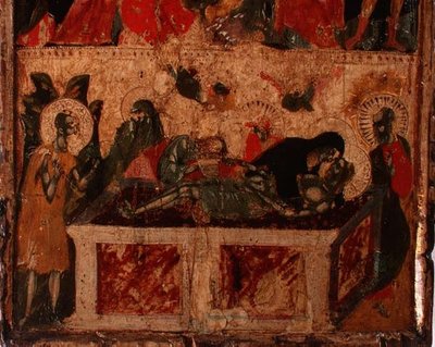 The Deposition of Christ, bottom half of a panel by Italian School