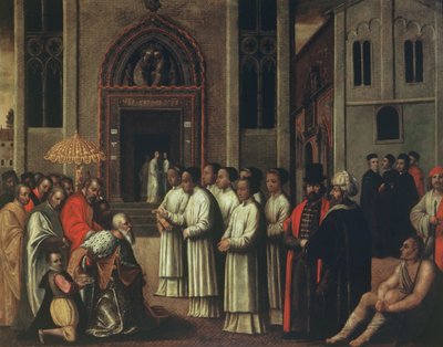 The Doge Ziani Meets Pope Alexander III at the Carita in 1172 by Italian School