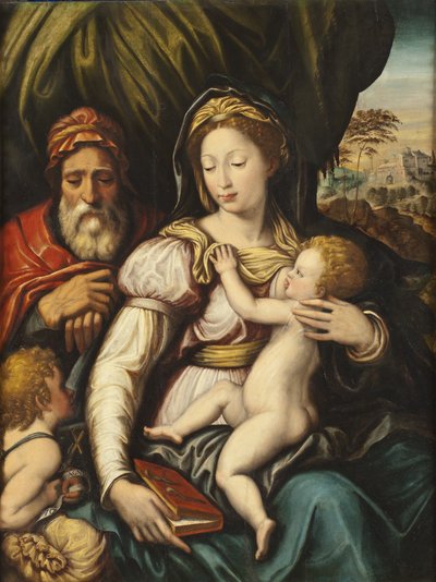 The Holy Family with the Infant St John by Italian School