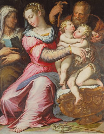 The Holy Family with the Infant St. John the Baptist by Italian School