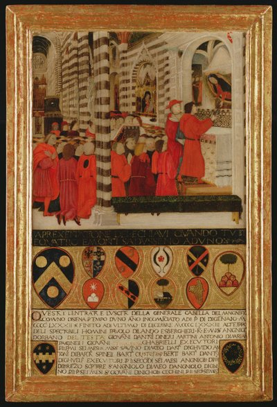 The Keys of Siena Given to the Virgin by Italian School