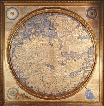 The Mappa Mundi of Fra Mauro, a Camaldolese Monk from the Monastery of San Michele in Murano by Italian School