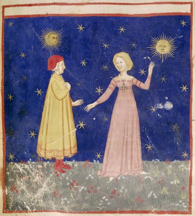 The Meeting of Dante and Beatrice by Italian School