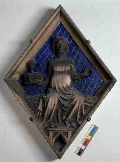 The Moon, Relief Tile from the Campanile by Italian School